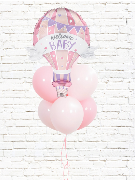 SkyHigh Welcome Baby Girl Helium Bouquet