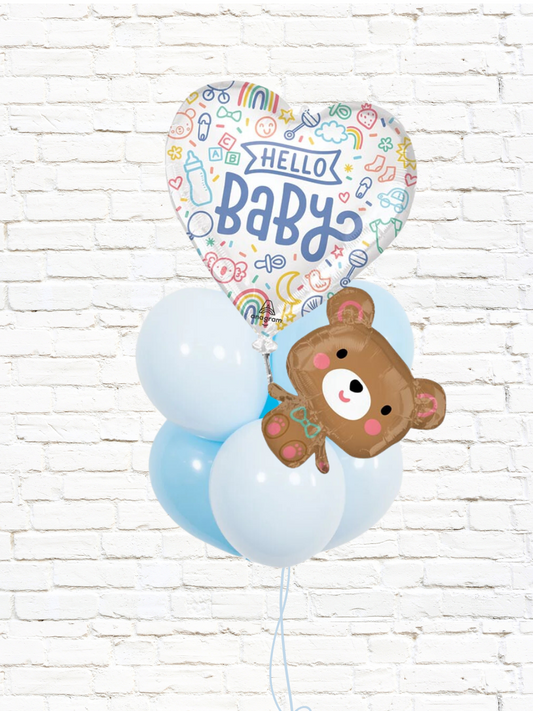 Baby Boy Bear’s Balloon Bundle of Joy