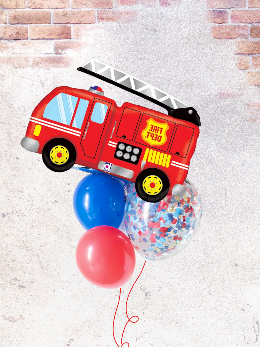 FIRETRUCK THEME BIRTHDAY BOUQUET