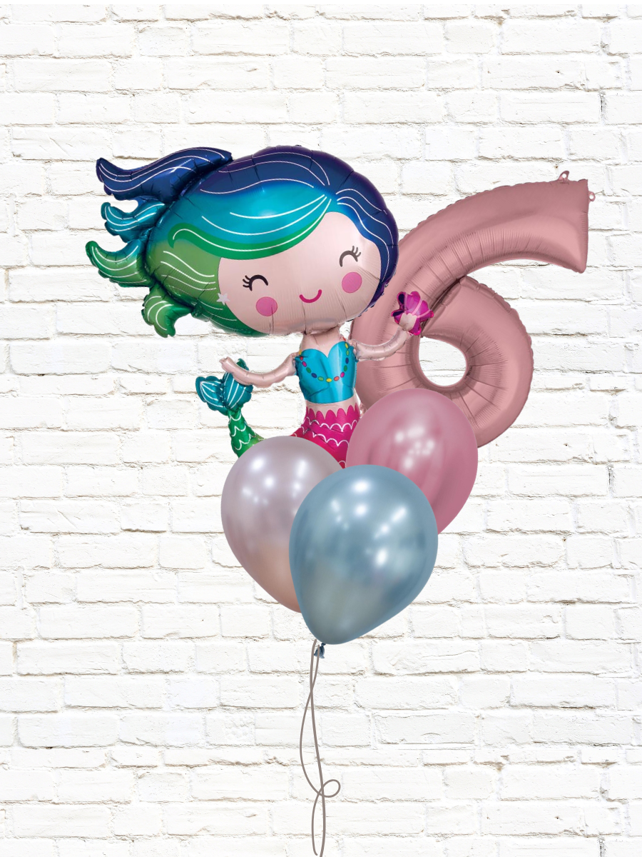 MERMAID THEME NUMBER BIRTHDAY BOUQUET