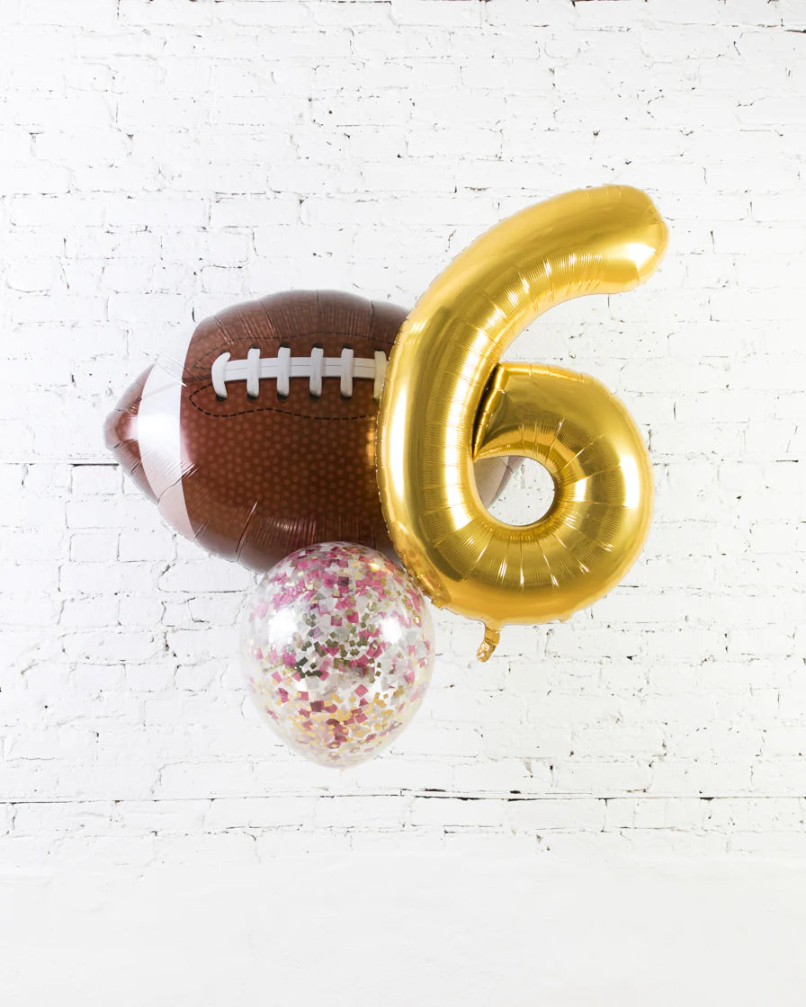 FOOTBALL THEME NUMBER BIRTHDAY BOUQUET