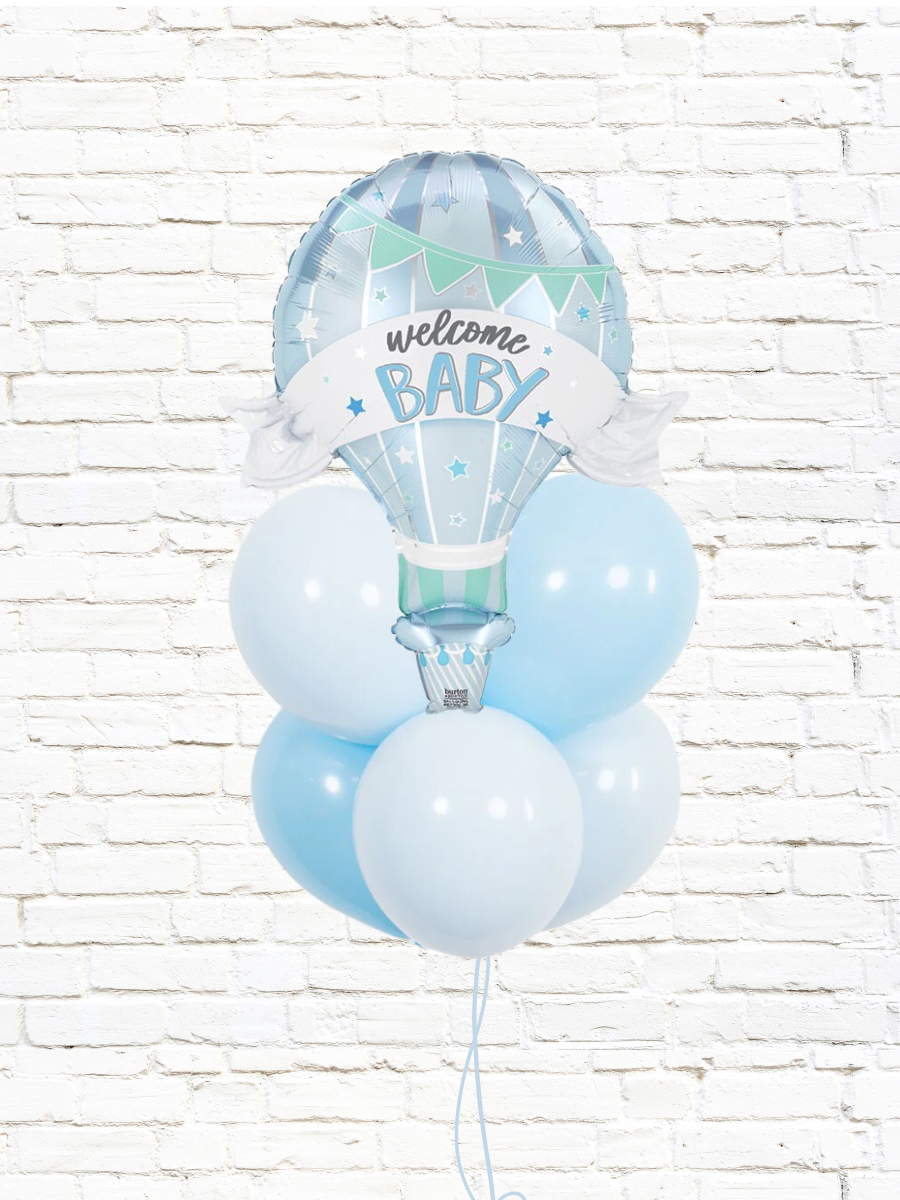 SkyHigh Welcome Baby Boy Helium Bouquet