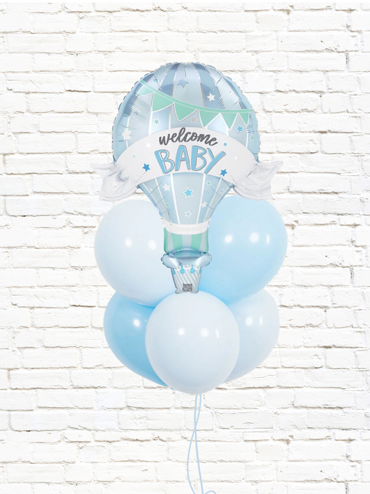 SkyHigh Welcome Baby Boy Helium Bouquet