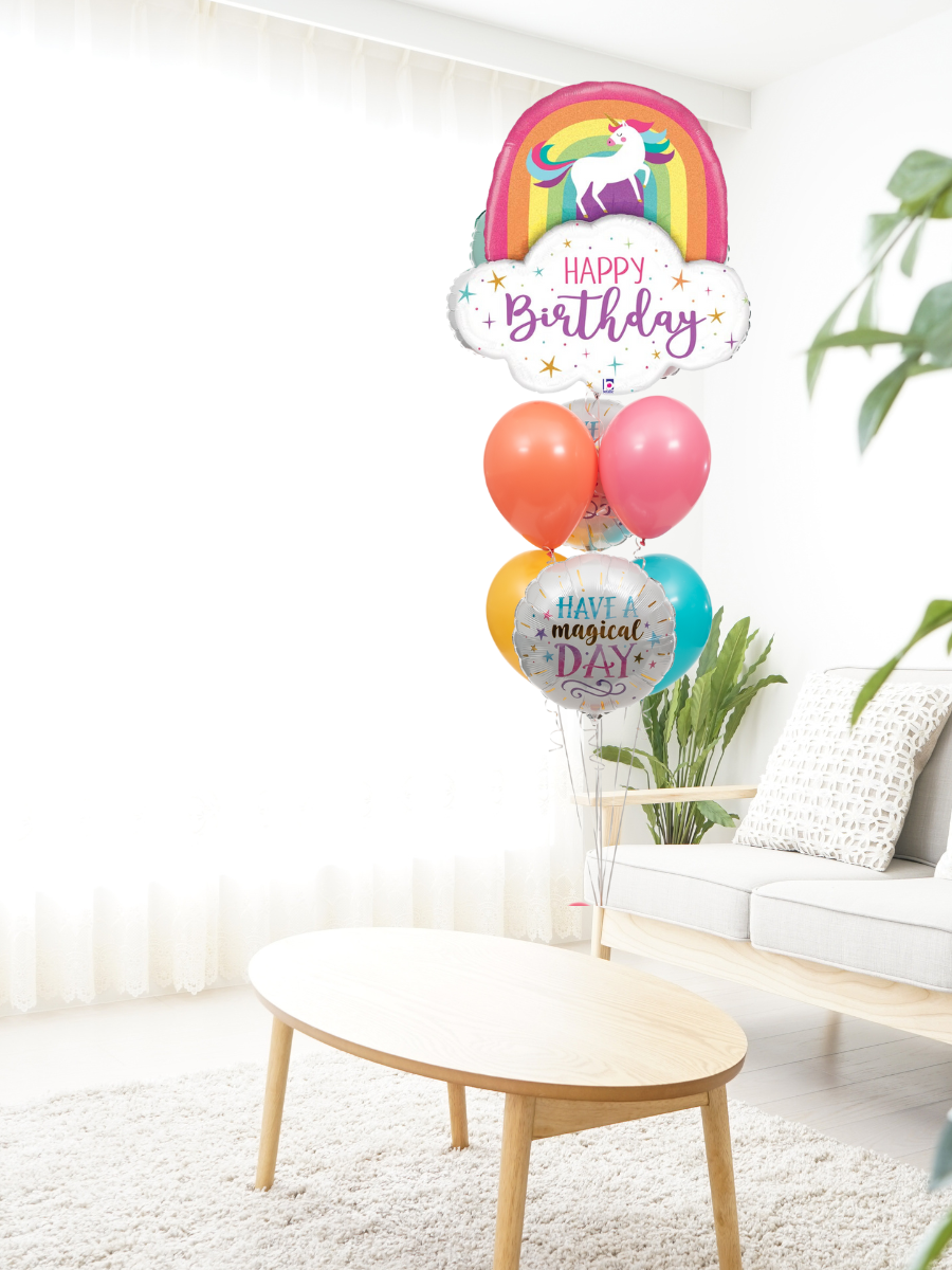 Rainbow Glow Unicorn Balloons