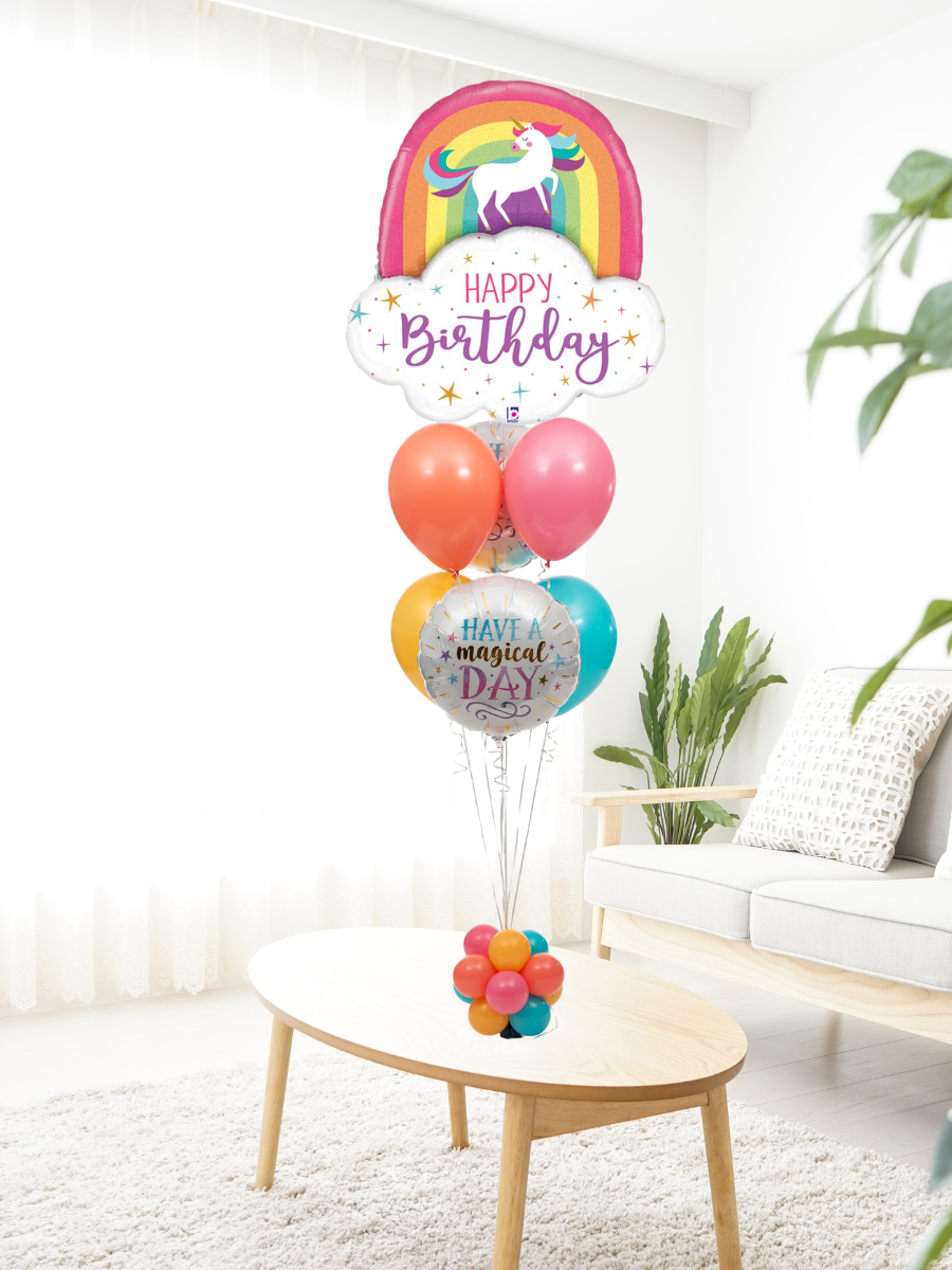 Rainbow Glow Unicorn Balloons